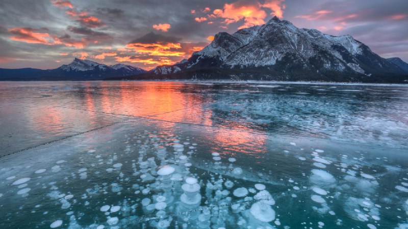 亚伯拉罕湖，阿尔伯塔省，加拿大 (© Basic Elements Photography/Getty Images)source
